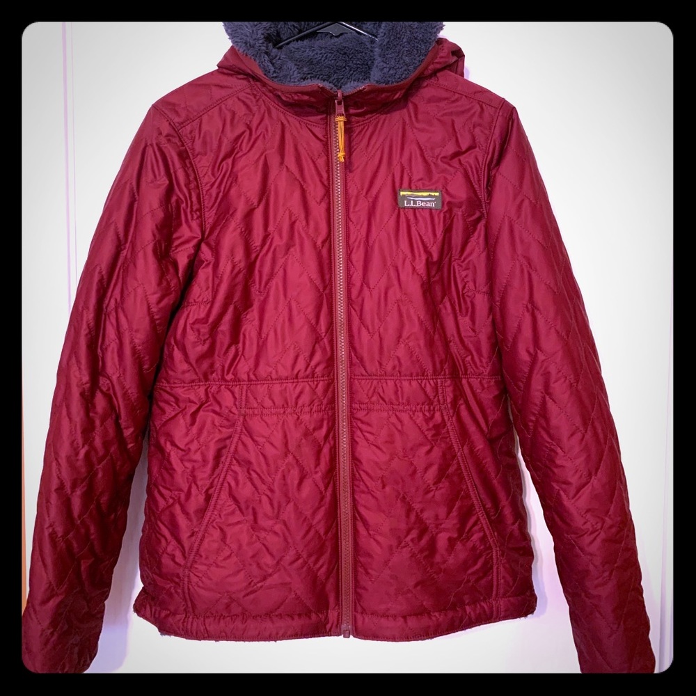LL Bean Reversible Sherpa Lined Winter Jacket
